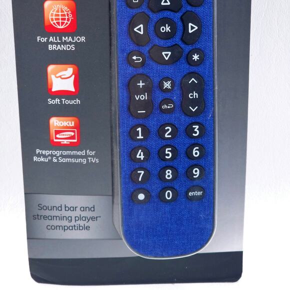 BLUE GE Pro Universal Remote Smart TVs, Streaming Players, Blu Ray DVD 4 Devices - Picture 4 of 9